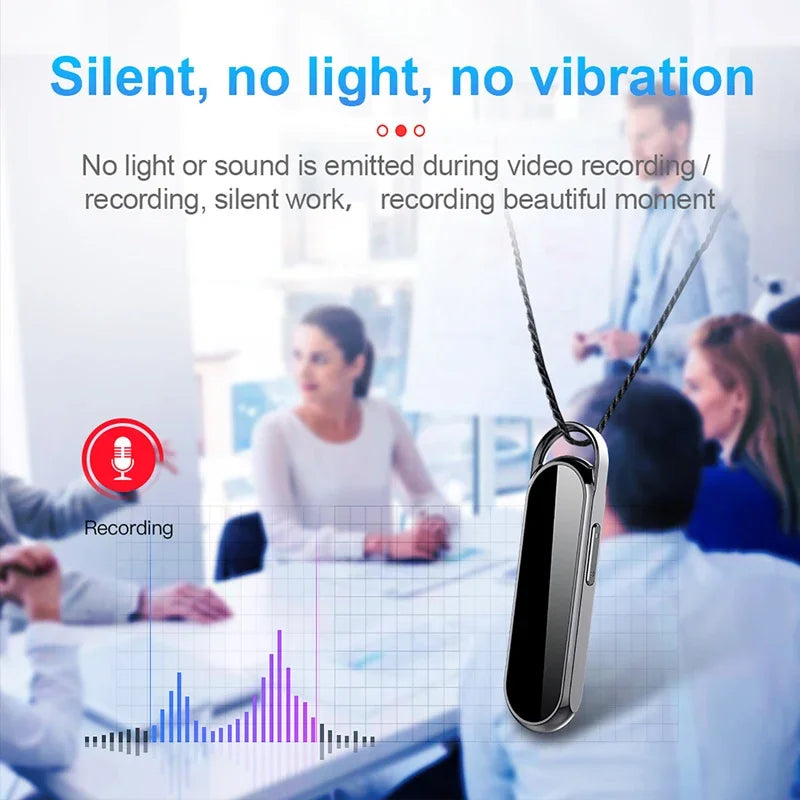 4-128GB Mini Digital Recorder Camera 256GB Keychain Voice Recorders One-click Recording/Video HD Noise Reduction Dictaphone