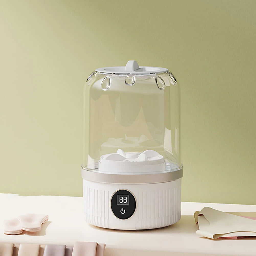 Portable Underwear Cleaner Wireless Washing Machine Mini Socks Washing Machine 2-speed Time Special Washer for Travel Home