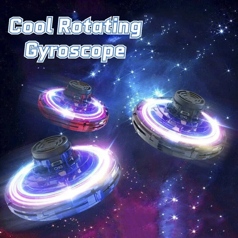 NEW LED Flying UFO Spinner Fingertip, Upgrade Flight Helicopter Gyro Flyorb Hover Ball, Mini Drone Aircraft Toy, Christmas Gift