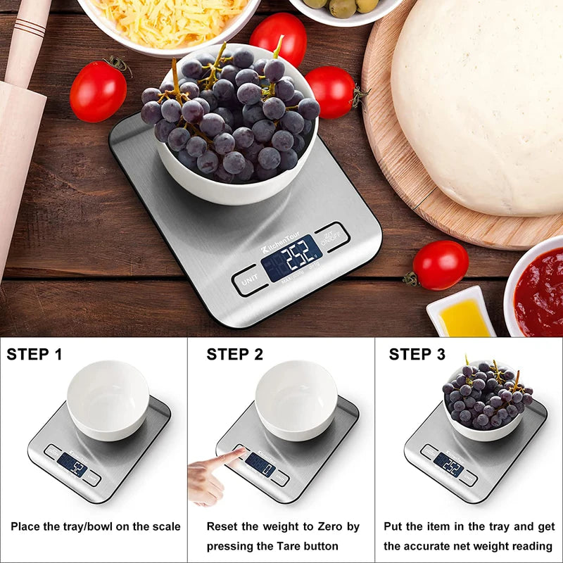 500g/0.01g Jewelry Portable Scale 3kg/0.1g Digital Display Scale Baking Electronic Scale Personal Table Scale Kitchen Food Scale