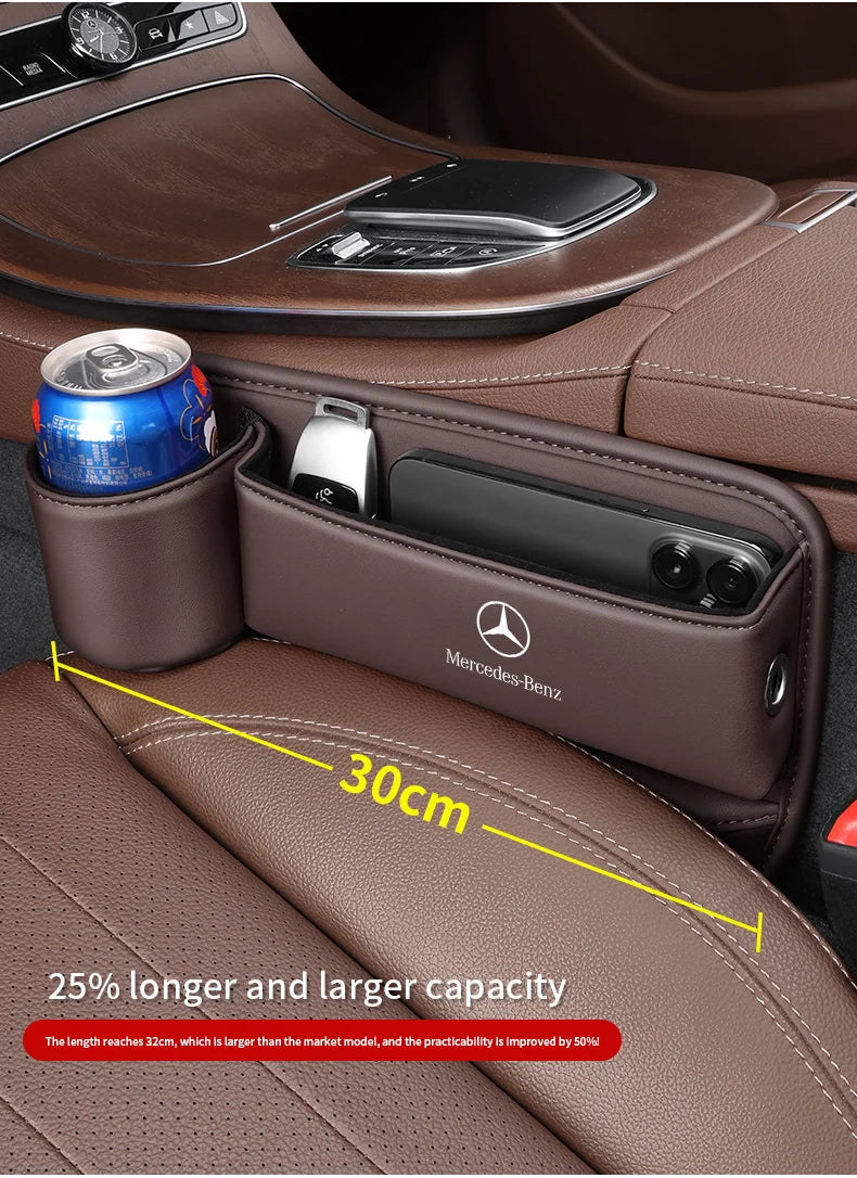 For Mercedes-Benz A B C E S V R-Class A45 C43 CLA GLA GLB GLC SLK SL Car Seat Gap Multifunction Storage Box Seat Gap Cup Holder