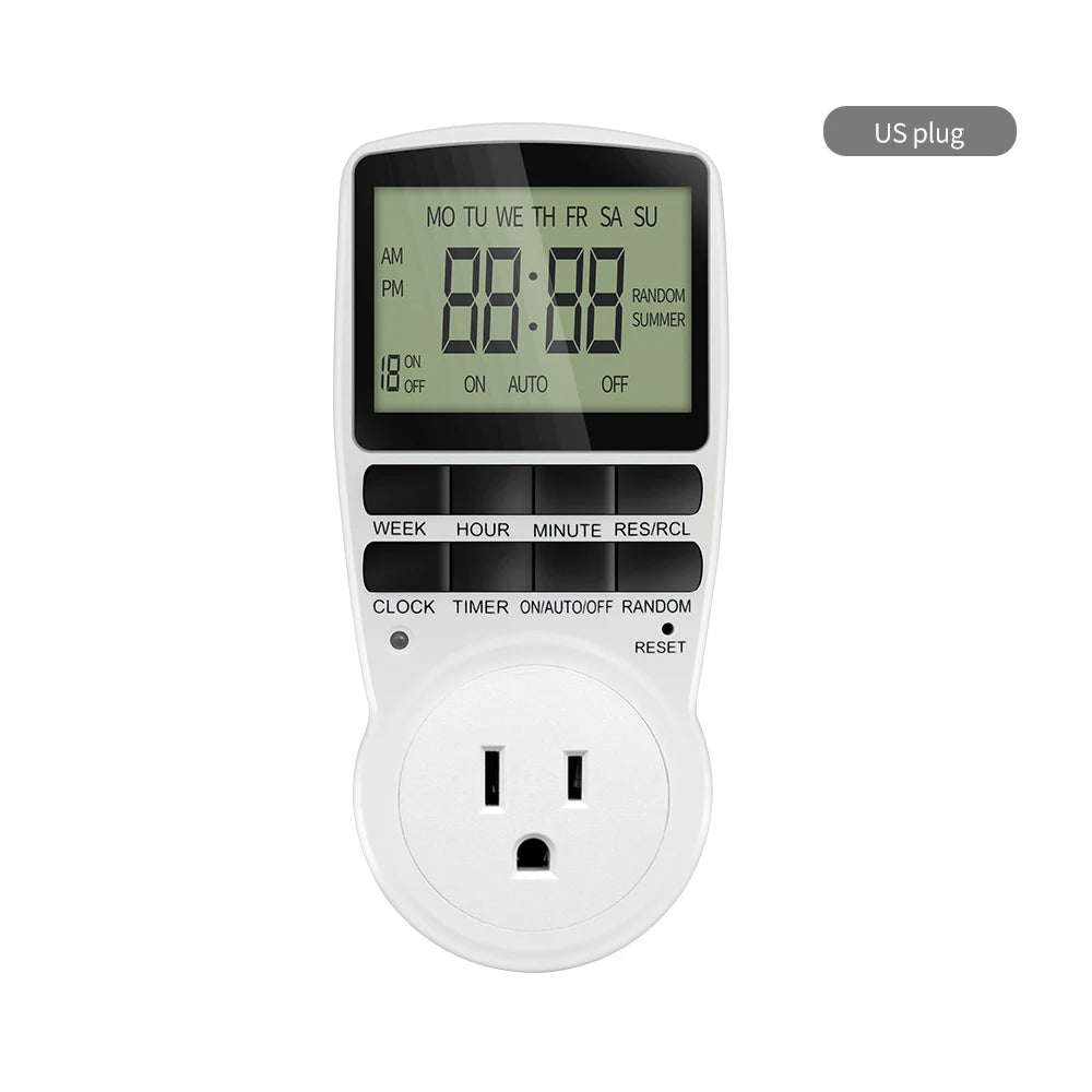 Digital Timer Switch EU Programmable Electronic Timing Socket US UK FR AU Plug Outlet Kitchen Appliance Time Control Day/Hour