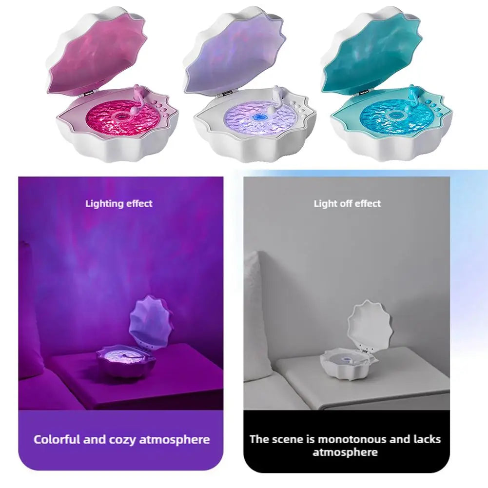 Creative Shell Light Wireless Bluetooth Speaker High-quality Subwoofer Sleeping Desktop Ornaments Romantic Gift For Friends