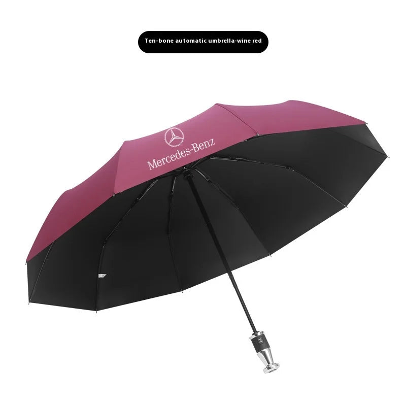 For Mercedes-Benz A C E S V Class AMG Sprinter GLC ML SLK SL Vito CLS GLA GLK Car Automatic Folding Windproof Sunshade Umbrella