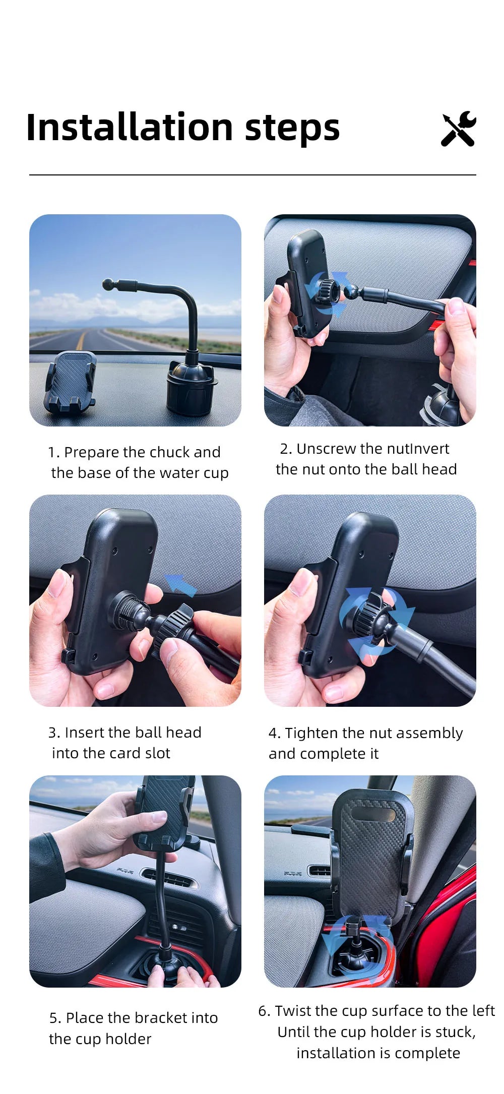 Universal Car Telephone Stand Cup Holder Stand Drink Bottle Mount Support Smartphone Mobile Phone Accessories This is One Holder