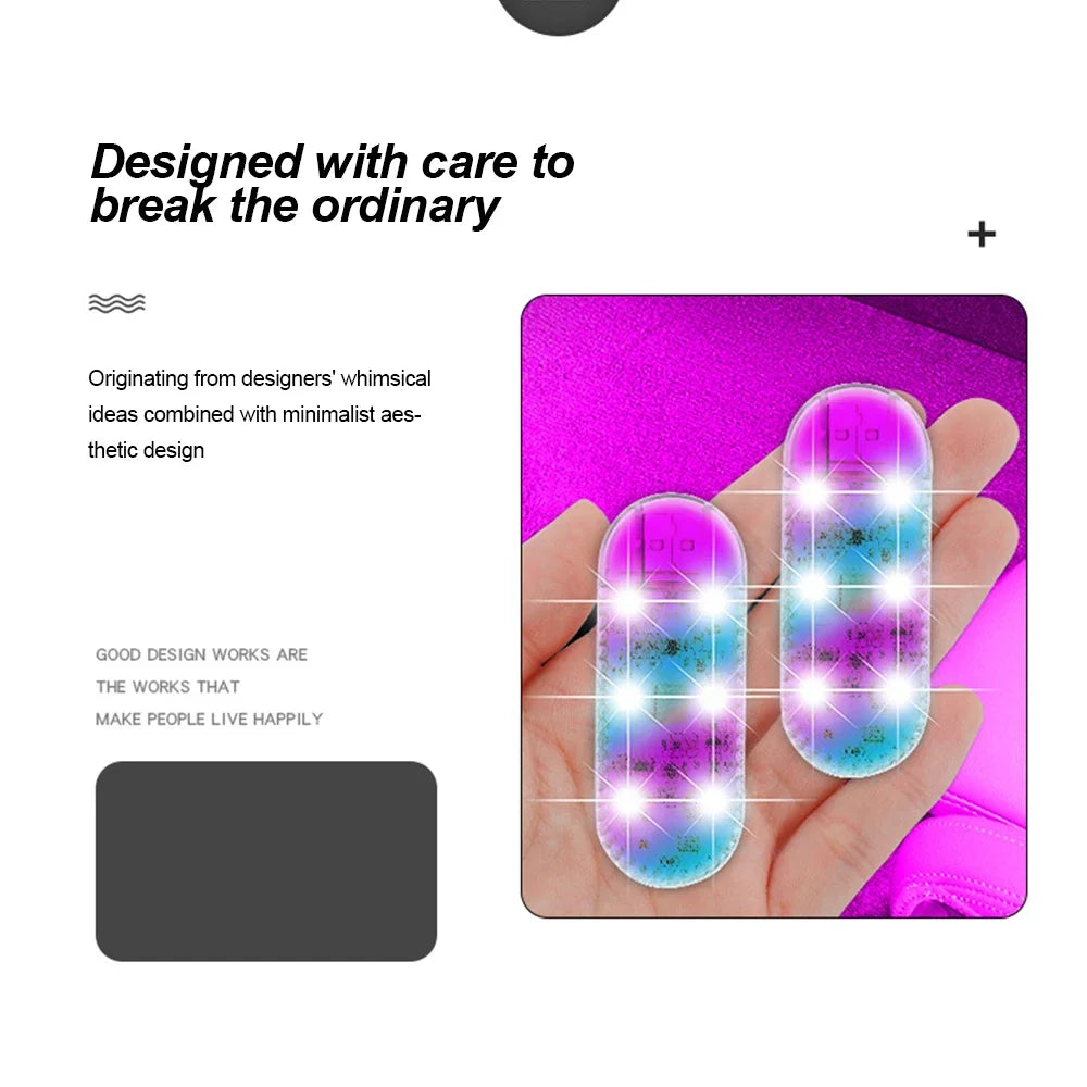 Mini LED Car Touch Light USB Charging Portable Auto Roof Ceiling Reading Night Lamp Wireless Car Decoration Light ﻿