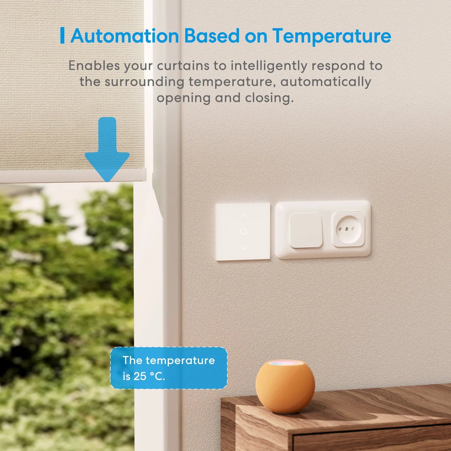 Meross HomeKit WiFi Roller Shutter Switch Smart Curtain Blind Motor Backlight Style Work with Siri Alexa Google Home SmartThings
