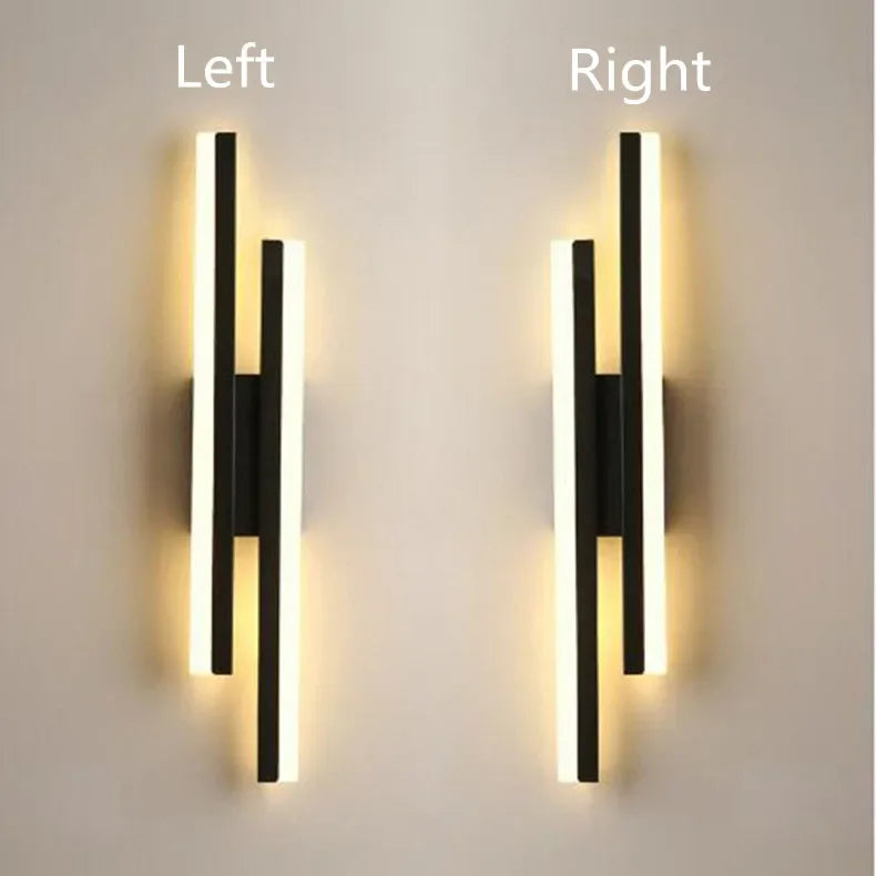 Modern LEDWall Lamp Wall Sconces Copper Line Pipe Acrylic Lampshade Indoor Lighting for Living Room Corridor Light Fixture