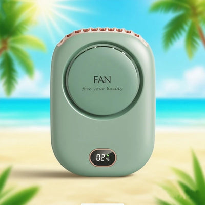 New Portable Mini Fan Hanging Handheld Fan Rechargeable Bladeless Turbo Ultra Quiet Student Hand Held Fan Outdoor Sports Travel
