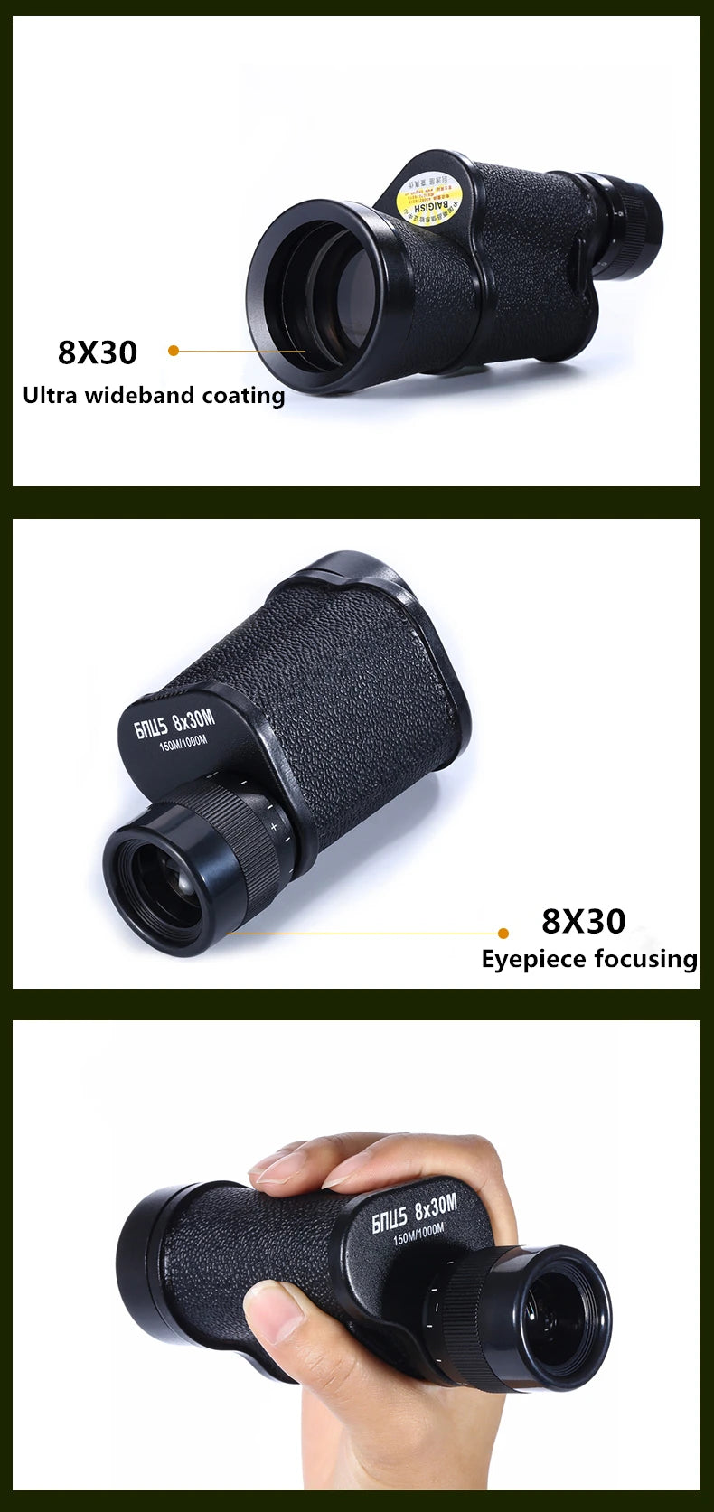 Metal 12X45 Russian Military Monocular HD High Quality Portable Mini Telescope Captain Caribbean Pirates Spyglass Binoculars