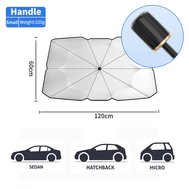 Car Sunshade Windshield Umbrella Front Sun Shade Parasol Foldable Summer Protection Car Seat Heat Insulation Car Accessories