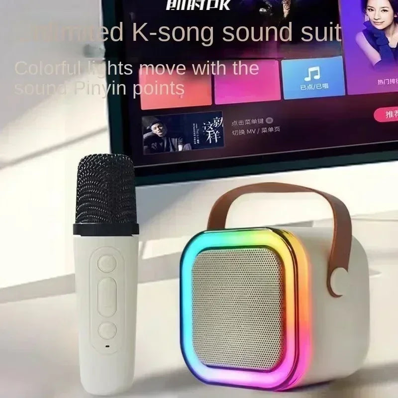 Altavoz K12 con micrófono, dispositivo con Bluetooth integrado, al aire libre transmisión en vivo, karaoke en casa, gran oferta