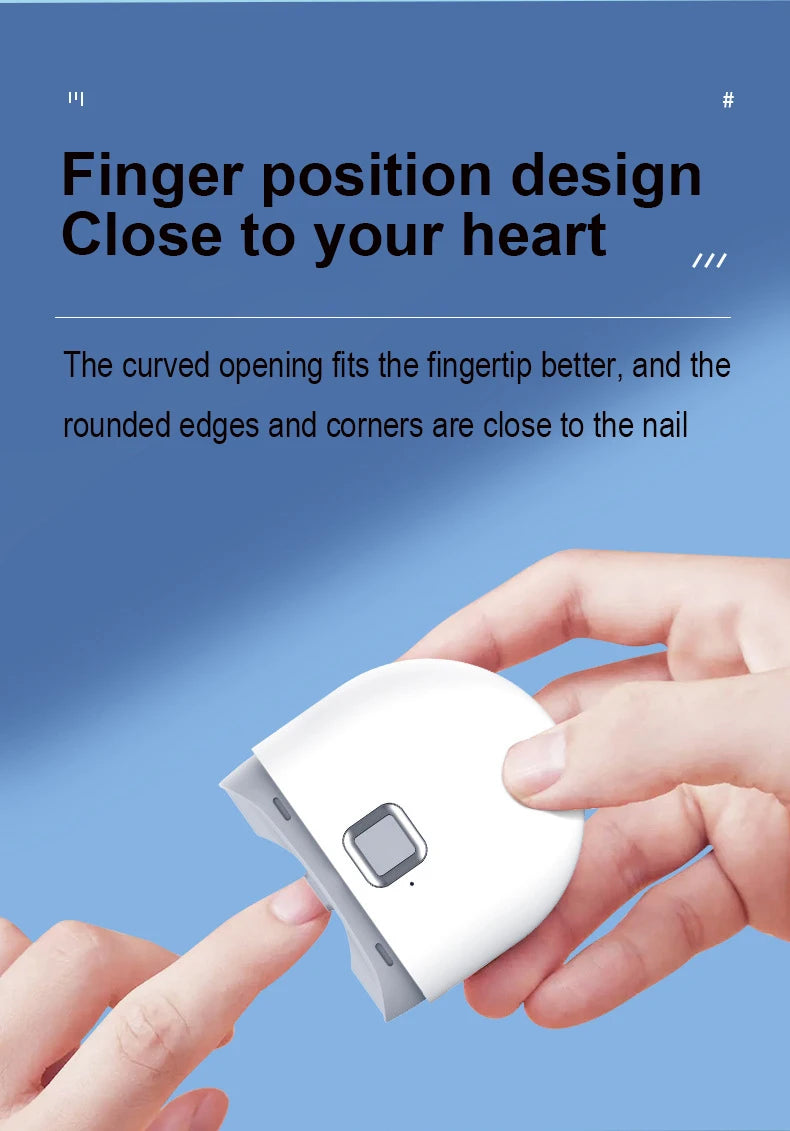 Xiaomi Youpin USB Electric Nail Clipper With LED Light Automatic Nail Grinder Trimmer Finger Toe Mini Portable Manicure Tools