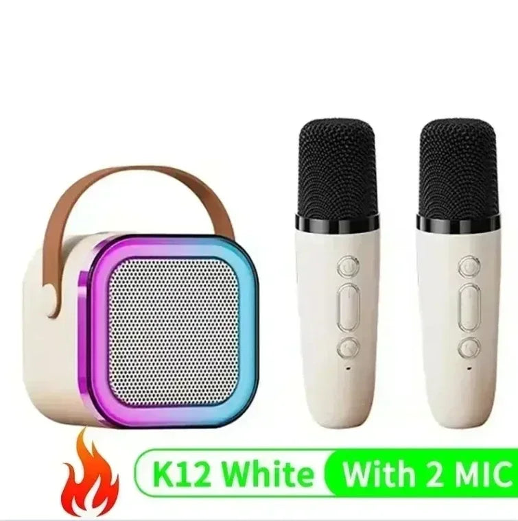 Altavoz K12 con micrófono, dispositivo con Bluetooth integrado, al aire libre transmisión en vivo, karaoke en casa, gran oferta