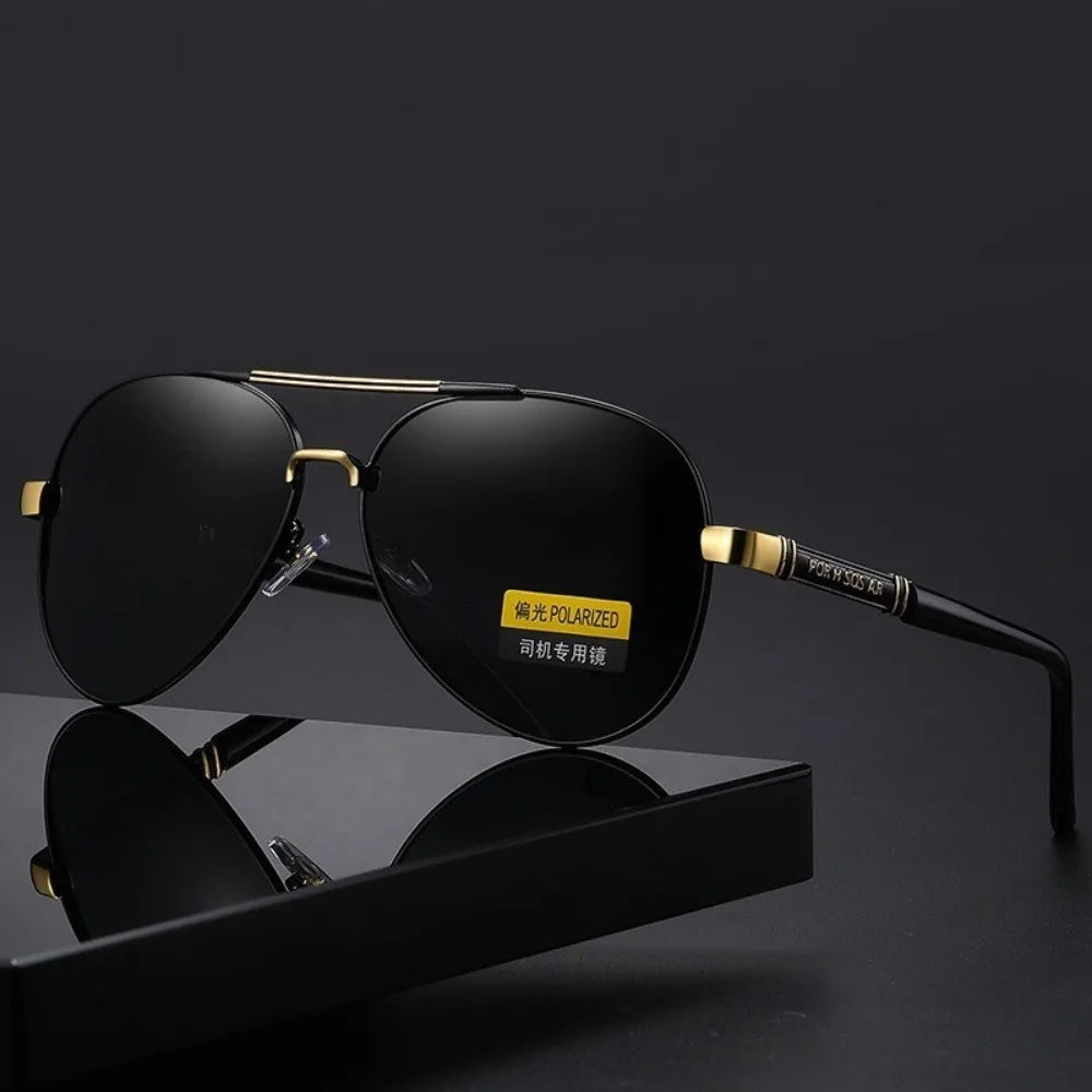 Aviator Sunglasses for Men Polarized Original Classic UV400 Light Frame UV Protection Mens Sun Glasses Sun Protection Fishing Sh