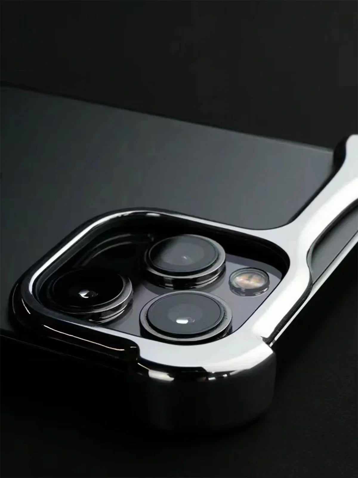 Irregular Metal Bumper Phone Case IPhone 16 15 14 13 Pro Max Plus with Lens Film Protection Bare Aluminum Alloy Shockproof Cover