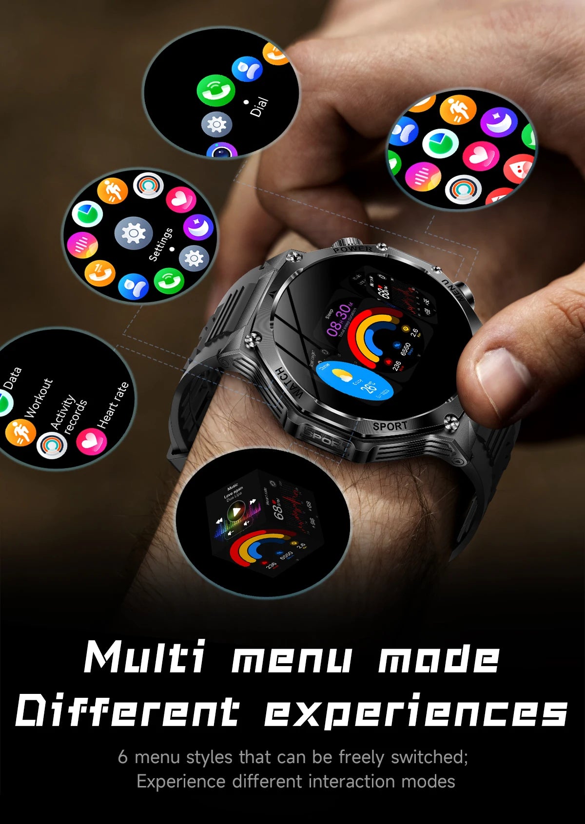 LIGE New Smart Watch Men 800mAh Ultra Long Battery Life Waterproof Outdoor Sport Watches Bluetooth Call Military Smartwatch 2025