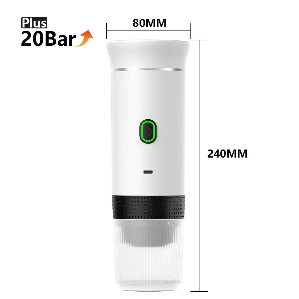 Portable Wireless Electric Espresso Coffee Machine For Travel &Car &Home Camping Coffee Maker 3-in-1 Capsule Powder Coffee Maker