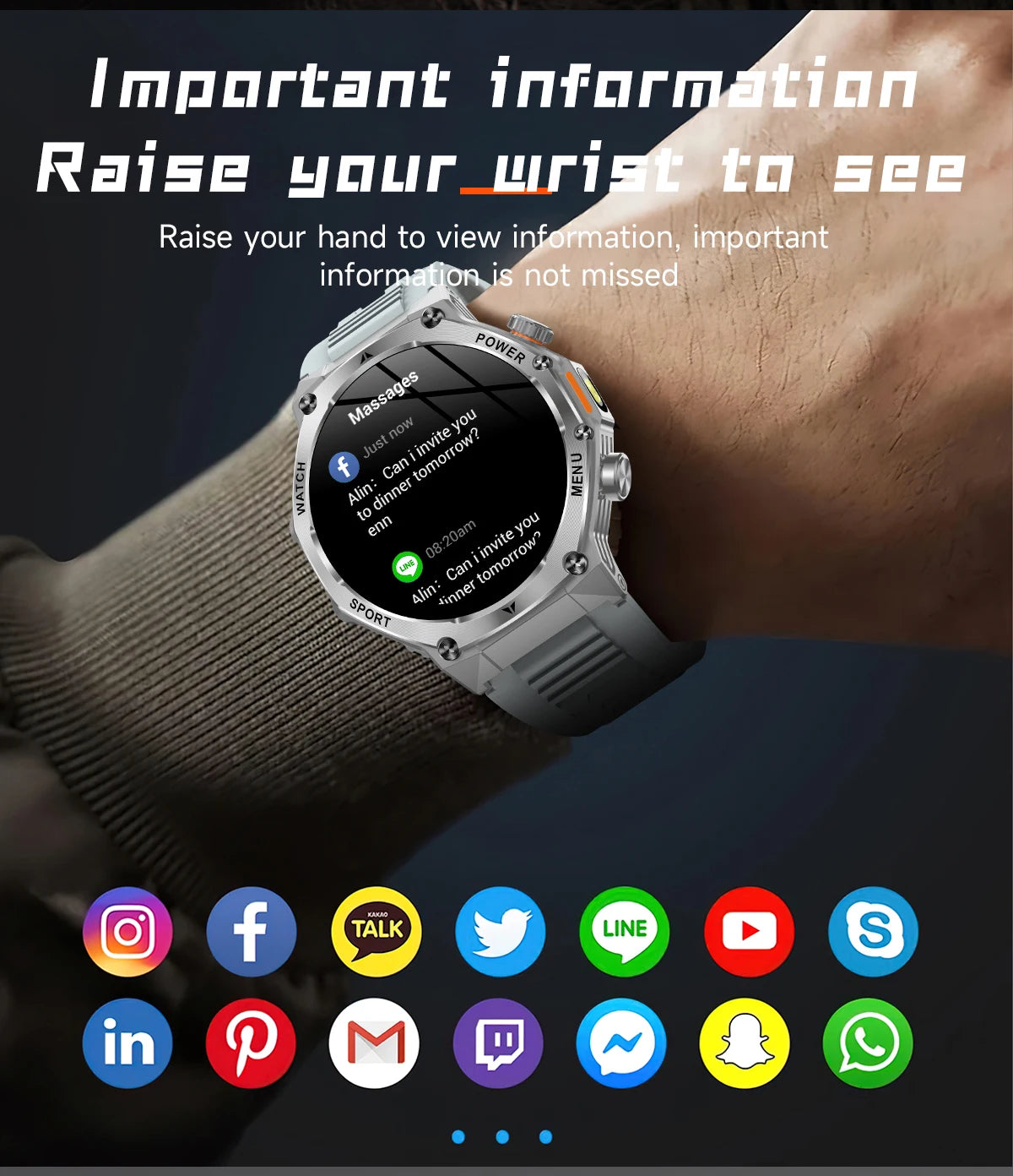 LIGE New Smart Watch Men 800mAh Ultra Long Battery Life Waterproof Outdoor Sport Watches Bluetooth Call Military Smartwatch 2025