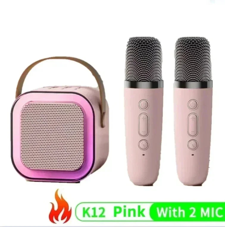 Altavoz K12 con micrófono, dispositivo con Bluetooth integrado, al aire libre transmisión en vivo, karaoke en casa, gran oferta