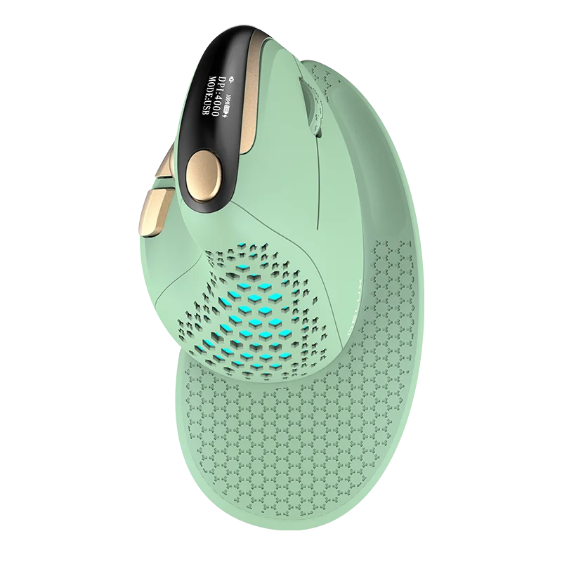 Delux M618XSD Wireless Mouse OLED Screen Designer Tri Mode Seeker Ergonomic Mouse 1000mAh Removable Back Cover Pc Gamer Office