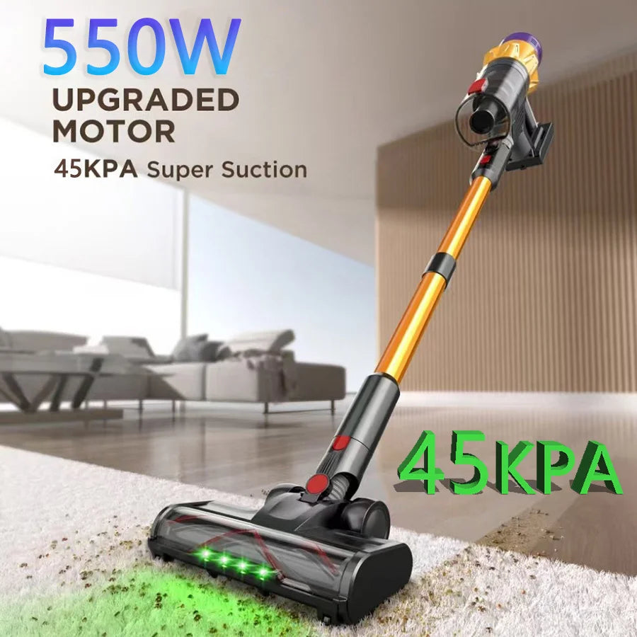 Wireless Vacuum Cleaner 550W 45KPA Strong Suction Portable Dust Cleaning Machine 1.2L Dust Cup Home  Cleaner