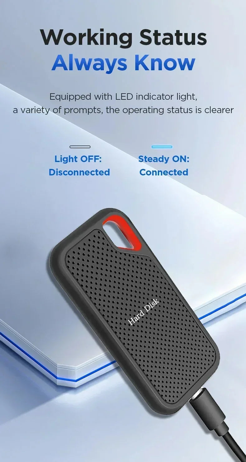 2025 Original SSD Hard Disk 1TB External Hard Drive 2TB Mobile Drive Hard Disk High Speed  for Laptop/Computer/PC ssd 2tb