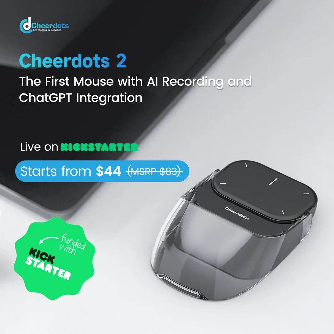 Cheerdots Cheerdots2 Wireless Detachable Air Mouse 2Mode Touchpad All-in-one Pocket Lightweight Customized Office Gaming Mouse