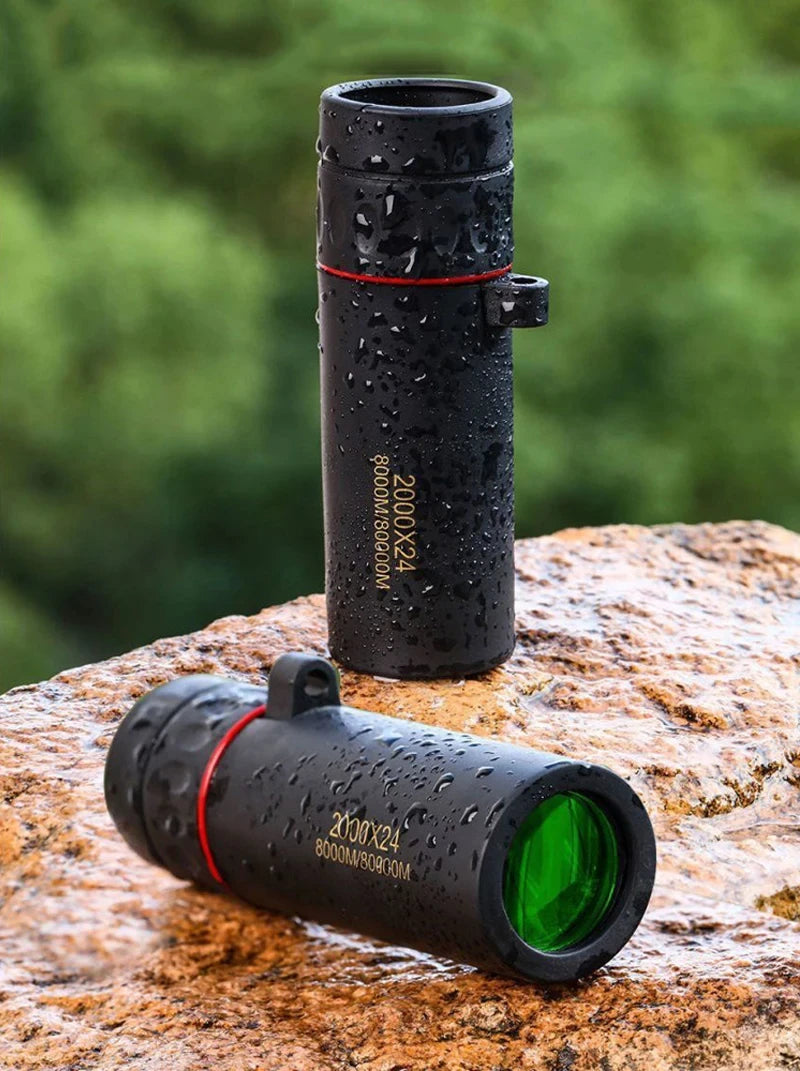 2000x24 HD Monocular Telescope Outdoor Mini Portable Zoom Telescope Phone Telescope Travel Hiking Camping Birdwatching Telescope