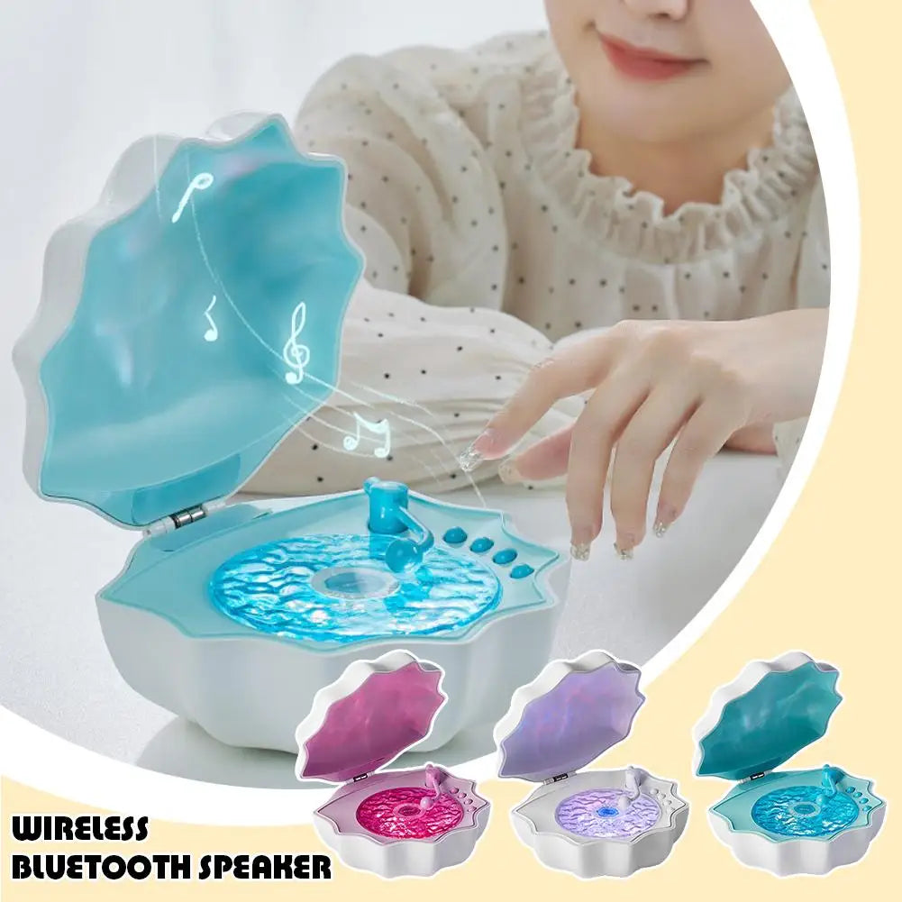 Creative Shell Light Wireless Bluetooth Speaker High-quality Subwoofer Sleeping Desktop Ornaments Romantic Gift For Friends