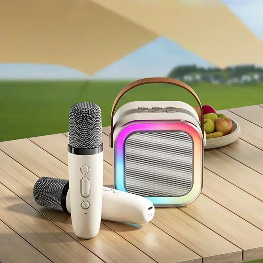 Altavoz K12 con micrófono, dispositivo con Bluetooth integrado, al aire libre transmisión en vivo, karaoke en casa, gran oferta