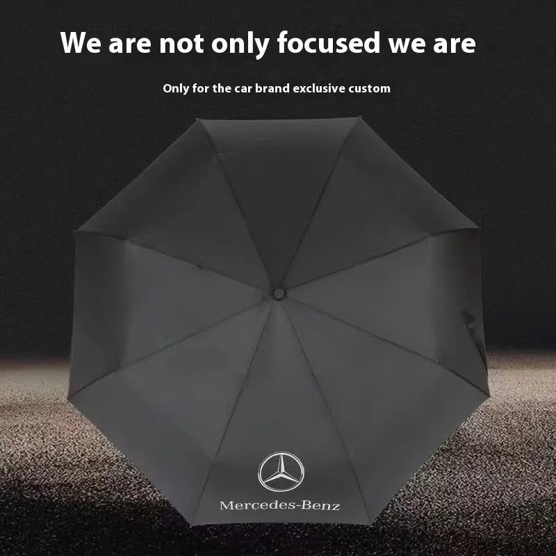 For Mercedes-Benz A C E S V Class AMG Sprinter GLC ML SLK SL Vito CLS GLA GLK Car Automatic Folding Windproof Sunshade Umbrella