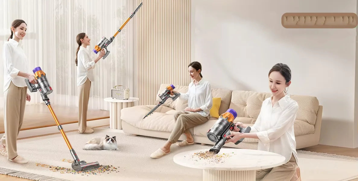 Wireless Vacuum Cleaner 550W 45KPA Strong Suction Portable Dust Cleaning Machine 1.2L Dust Cup Home  Cleaner
