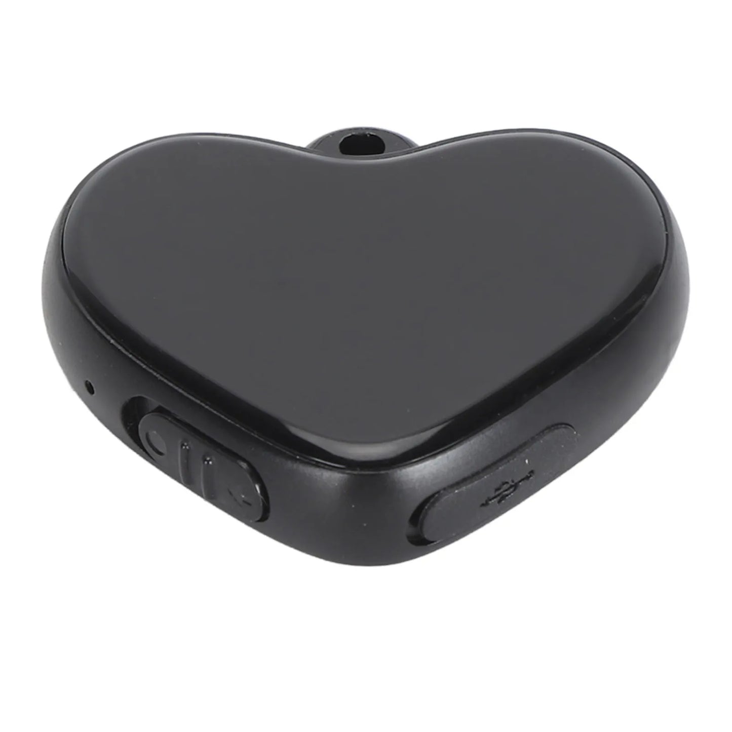Audio Recorder Heart Pendant Shape Multipurpose Noise Reduction Voice Activated Voice Recorder with Headphones for Lecture