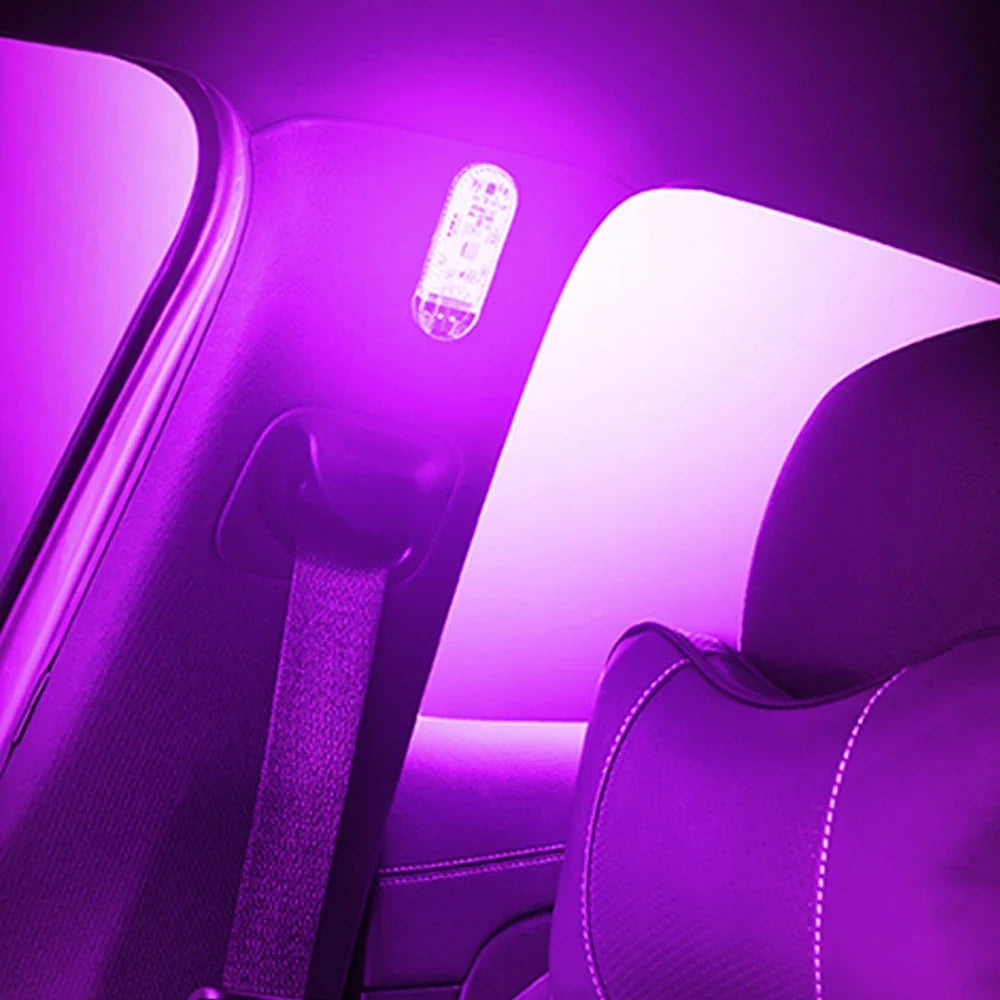 Mini LED Car Touch Light USB Charging Portable Auto Roof Ceiling Reading Night Lamp Wireless Car Decoration Light ﻿