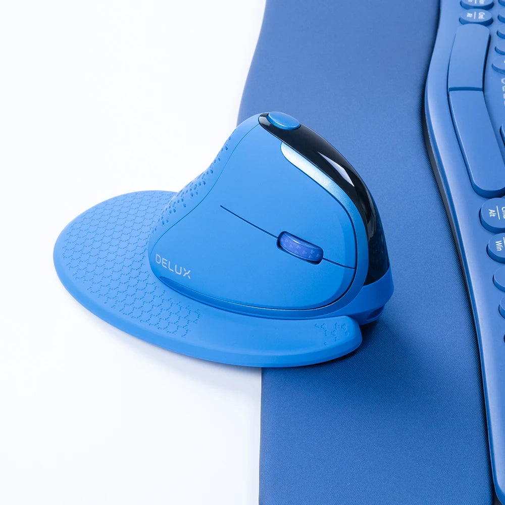 Delux M618XSD Wireless Mouse OLED Screen Designer Tri Mode Seeker Ergonomic Mouse 1000mAh Removable Back Cover Pc Gamer Office