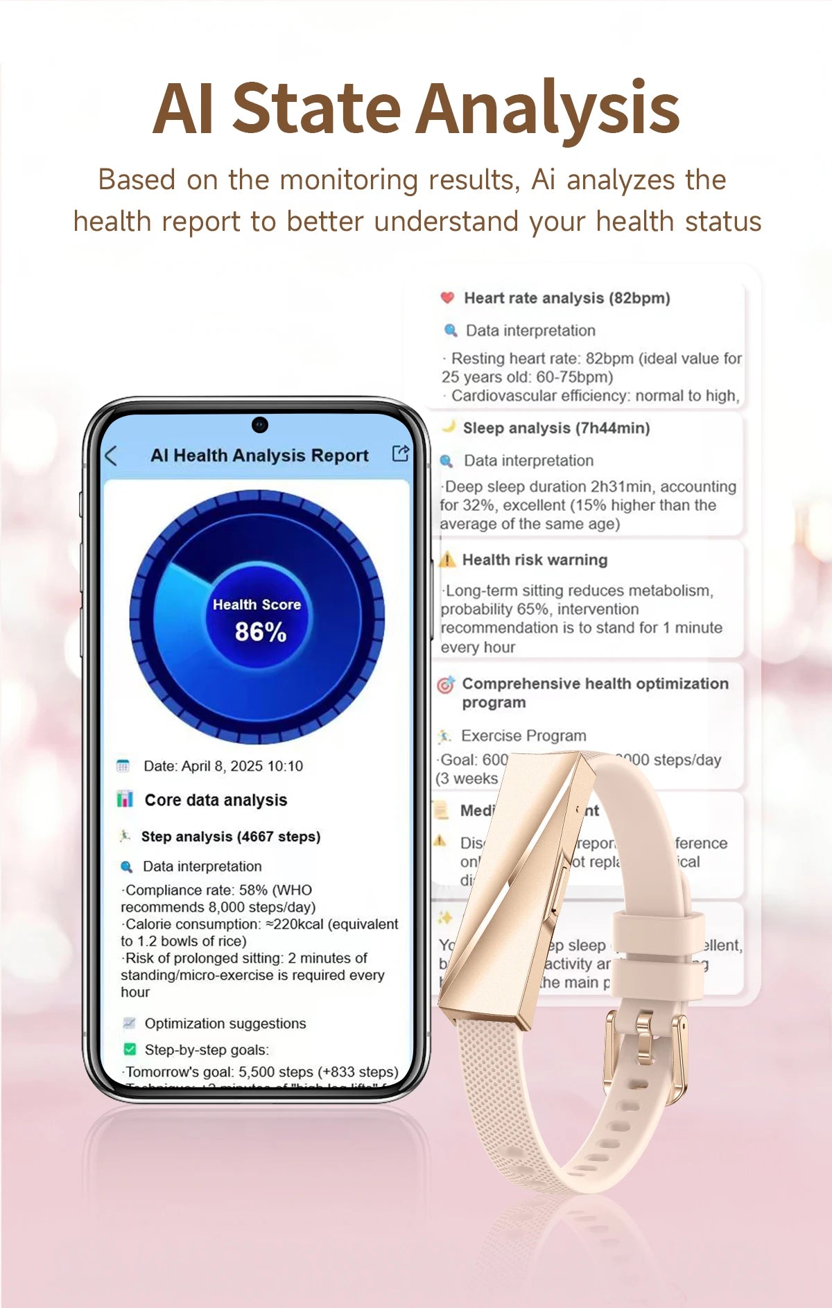 LIGE New Smart Bracelet Women Men Heart Rate Call Reminder Waterproof Wristband For Couple Lady Gifts Fitness Sport Health Band