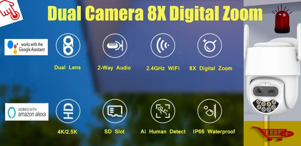 XM 5Mp AI Ip Camera Poe Cctv Security Camera H.265+ Outdoor Waterproof Audio Video Surveillance For Nvr System Xmeyepro