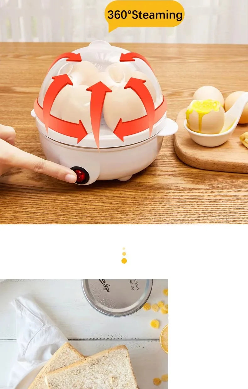 Multifunctional Electric Egg Cooker Automatic Egg Boiler 7 Eggs Mini Egg Streamer Kitchen Breakfast Machine Mini Egg Boiler