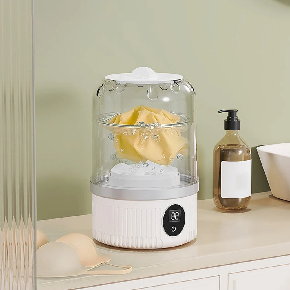 Portable Underwear Cleaner Wireless Washing Machine Mini Socks Washing Machine 2-speed Time Special Washer for Travel Home