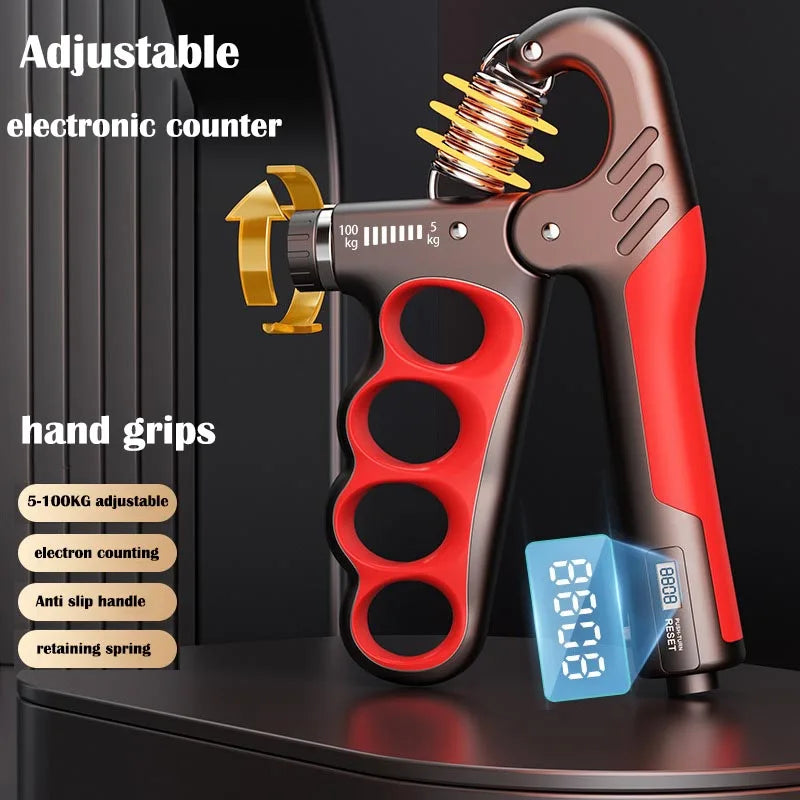 5-100Kg Hand Gripper Gym Wrist Expander Hand Strengthener Adjustable Dynamometer Hand Grip Finger Forearm Trainer Muscle Recover