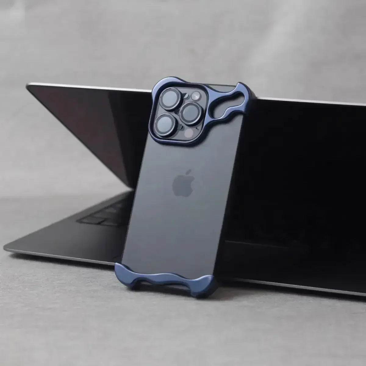 Irregular Metal Bumper Phone Case IPhone 16 15 14 13 Pro Max Plus with Lens Film Protection Bare Aluminum Alloy Shockproof Cover