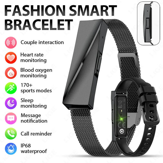 LIGE New Smart Bracelet Women Men Heart Rate Call Reminder Waterproof Wristband For Couple Lady Gifts Fitness Sport Health Band