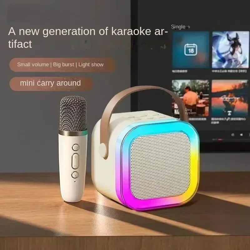 Altavoz K12 con micrófono, dispositivo con Bluetooth integrado, al aire libre transmisión en vivo, karaoke en casa, gran oferta