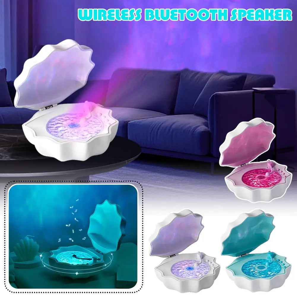 Creative Shell Light Wireless Bluetooth Speaker High-quality Subwoofer Sleeping Desktop Ornaments Romantic Gift For Friends