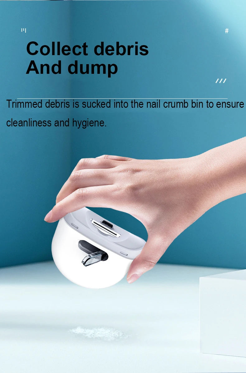 Xiaomi Youpin USB Electric Nail Clipper With LED Light Automatic Nail Grinder Trimmer Finger Toe Mini Portable Manicure Tools