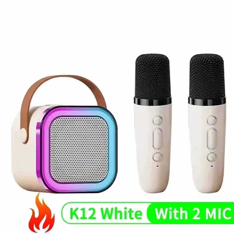 Altavoz K12 con micrófono, dispositivo con Bluetooth integrado, al aire libre transmisión en vivo, karaoke en casa, gran oferta
