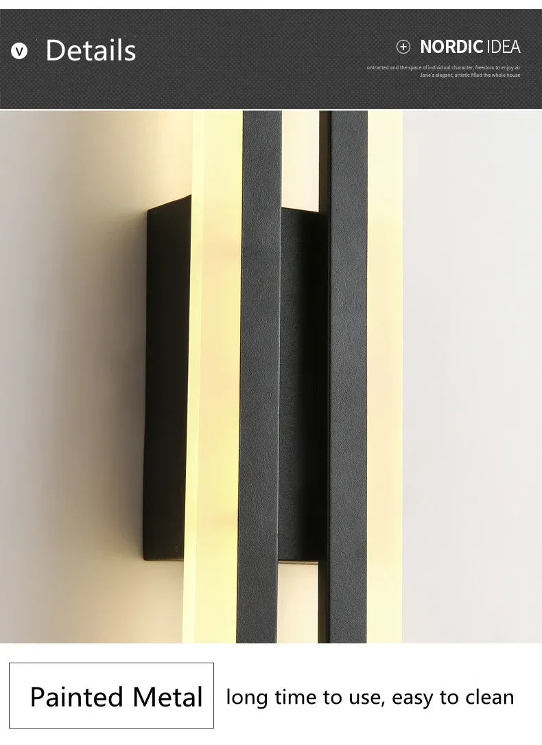 Modern LEDWall Lamp Wall Sconces Copper Line Pipe Acrylic Lampshade Indoor Lighting for Living Room Corridor Light Fixture