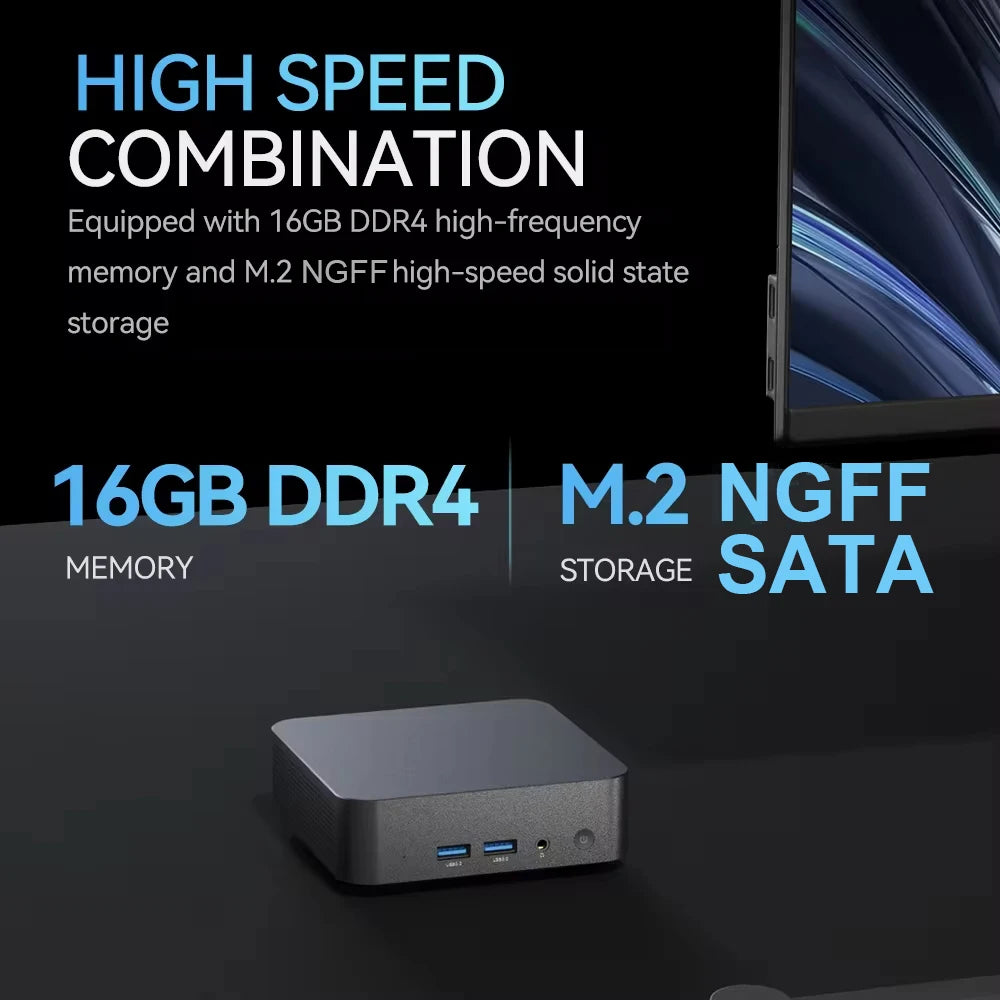 2025 Portable Mini PC Windows 11 Computer Intel Core i9 8950HK Mini Gaming Pc 16GB RAM DDR4 2TB SSD Wifi 6 Dual Mini Desktop PC