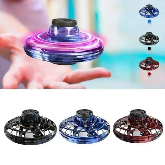 NEW LED Flying UFO Spinner Fingertip, Upgrade Flight Helicopter Gyro Flyorb Hover Ball, Mini Drone Aircraft Toy, Christmas Gift